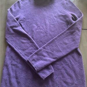 Tory Burch Rich Purple Turtleneck Sweater